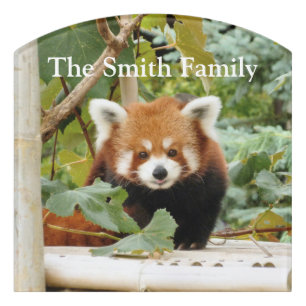 Red Panda Door Sign
