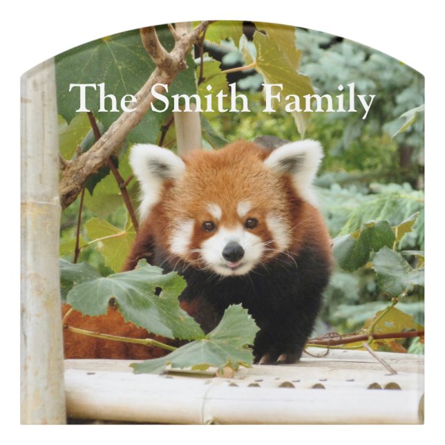 Red Panda Door Sign (Contour Front)