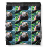 Red Panda Drawstring Bag