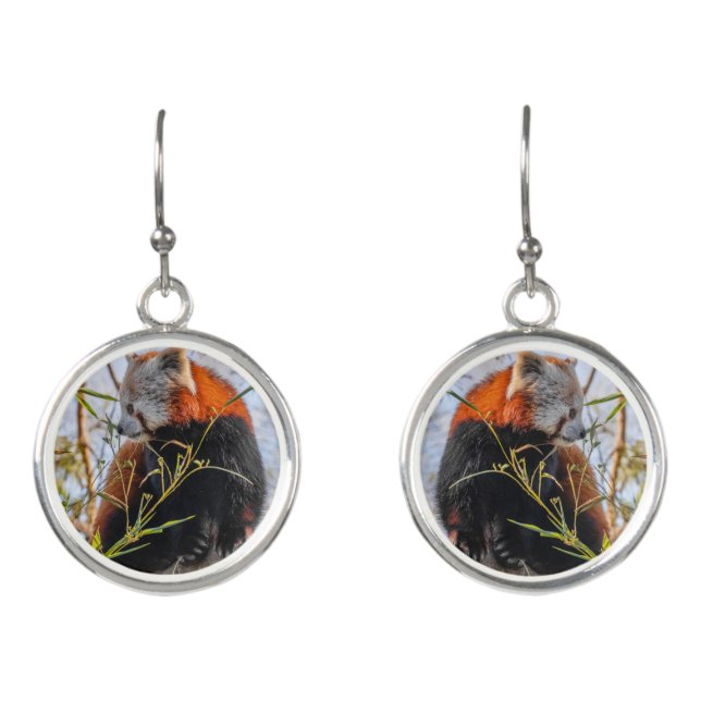 Red panda earrings (Front)