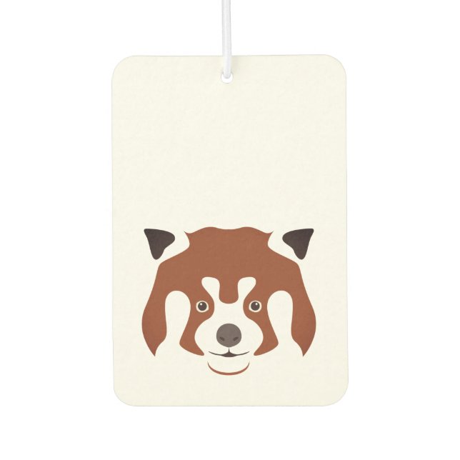 Red Panda Face Air Freshener (Front)