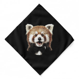 Red panda face bandana