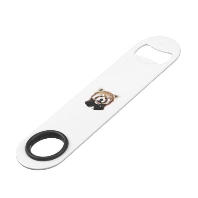 Red panda face bar key (Front Angled)