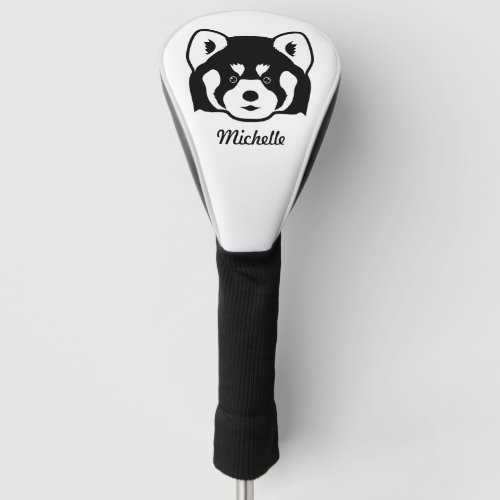 Red panda face golf head cover