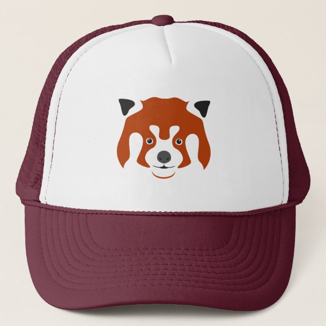 RED PANDA FACE TRUCKER HAT (Front)