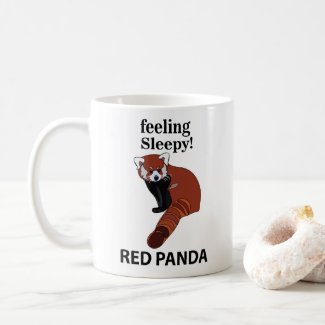 Red Panda Feeling Sleepy Funny Red Panda