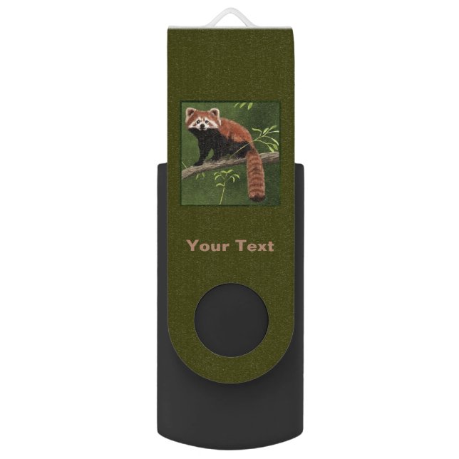 Red Panda Flash Drive (Back (Vertical))