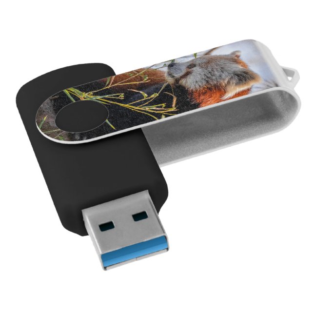 Red panda flash drive (Angled)