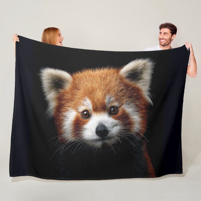 Red Panda Fleece Blanket (In Situ)