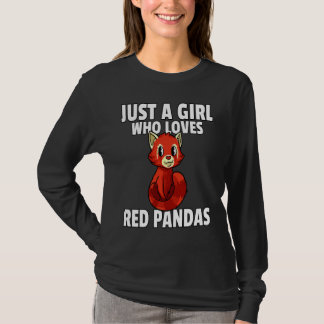 Red Panda For Girls Women T-Shirt
