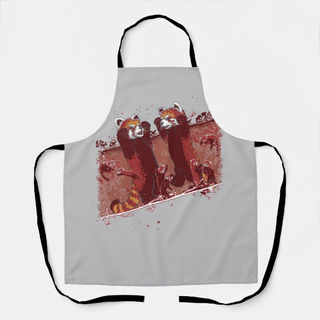 Red Panda Fury Apron (Front)