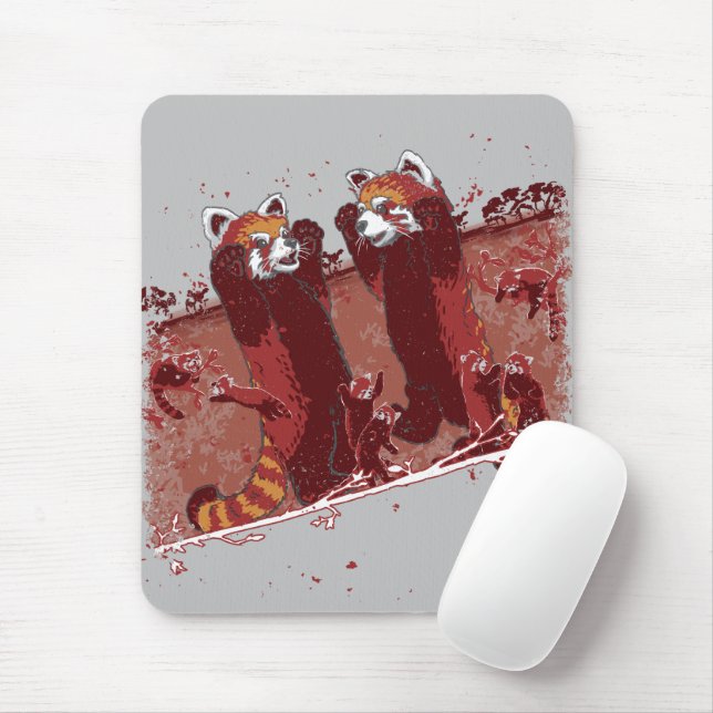 Red Panda Fury Mouse Pad (With Mouse)