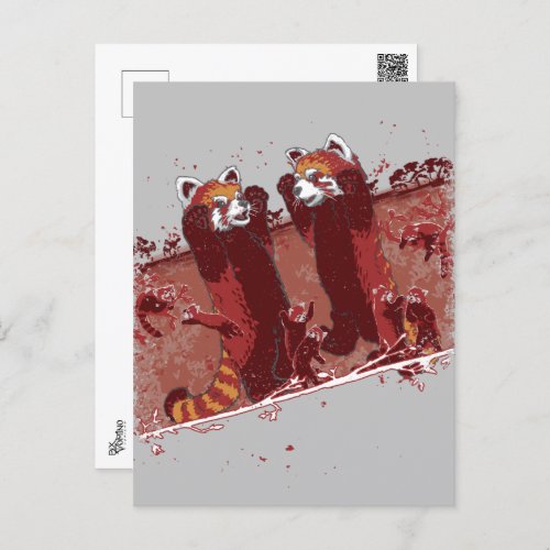 Red Panda Fury Postcard