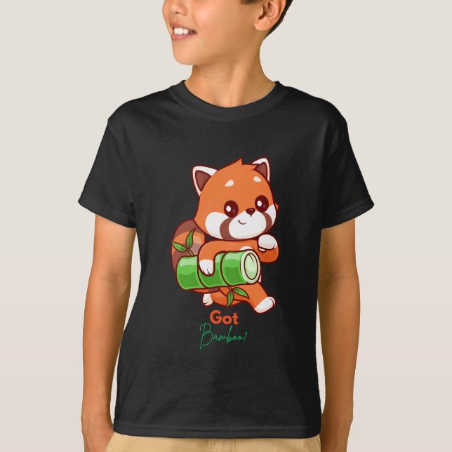 Red Panda Got Bamboo? T-Shirt (Front)
