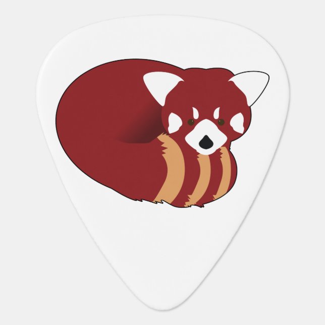 Red Panda Guitar Pick (Front)