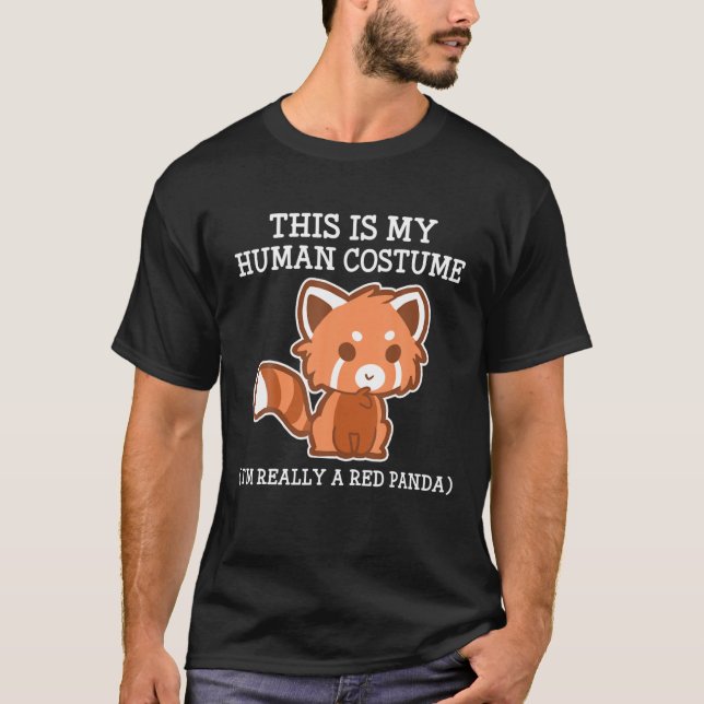Red Panda Halloween Costume Boy Boys Mens Men Kids T-Shirt (Front)