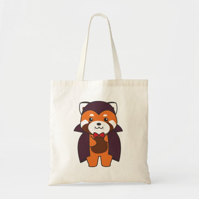 Red Panda Halloween Cute Devil Vampire Costume Tot Tote Bag (Front)