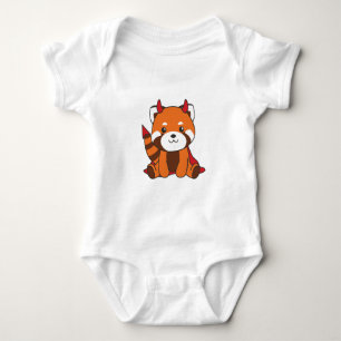 Red Panda Halloween Cute Devil Witch Costume Baby Bodysuit