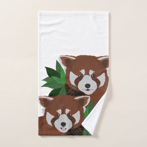 Red Panda Hand Towel