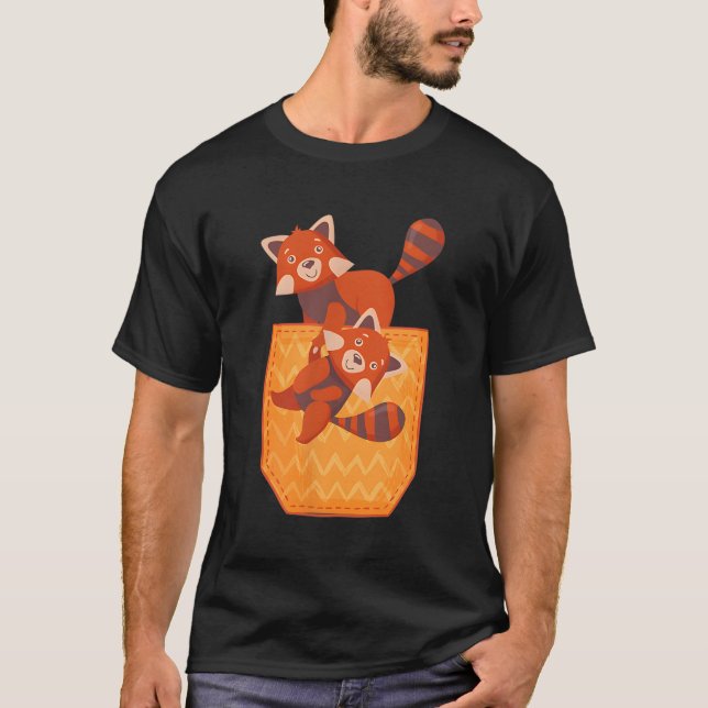 Red Panda Hanging Red Pandas Animal T-Shirt (Front)
