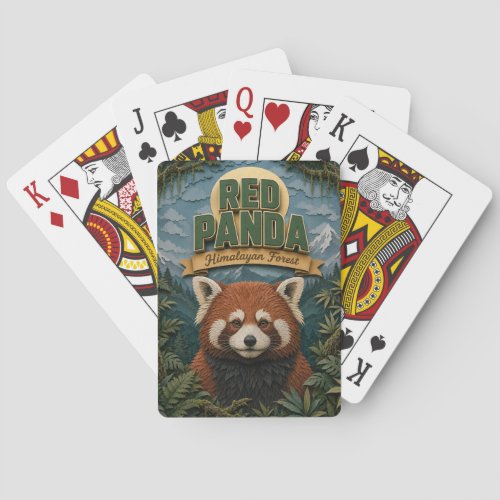 Red Panda Himalayan Forest POPCUT Poker Cards