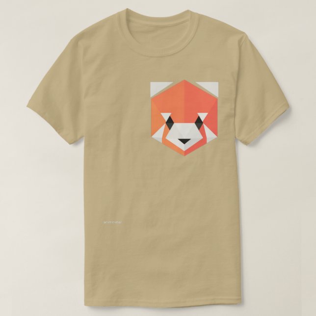 Red Panda Honeycomb T-Shirt (Design Front)