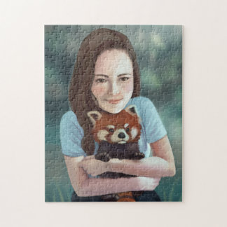 Red Panda Hug Jigsaw Puzzle