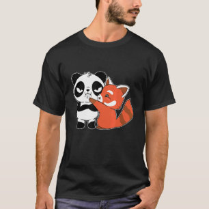 Red Panda Hugs Panda Bear Super Cute Panda Bears T-Shirt
