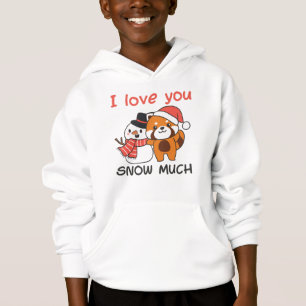 Red Panda I Love You Snow Much Snow Pun Hoodie