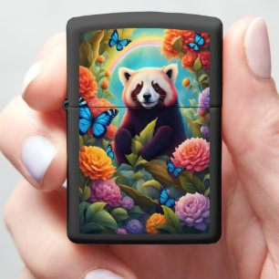 Red Panda in Bloom Zippo Lighter
