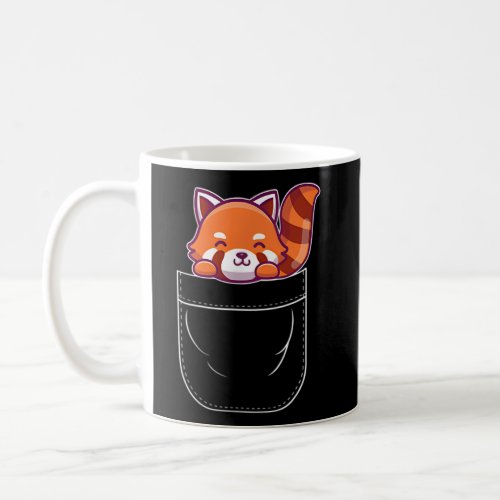 Red Panda In Pocket Coffee Mug