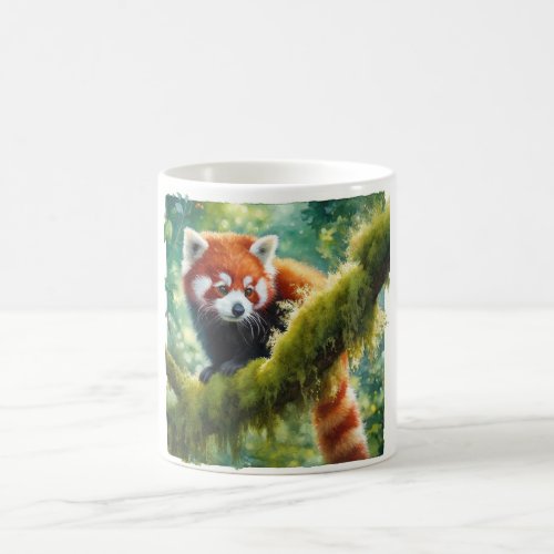 Red Panda in the Forest REF98 _ Watercolor Coffee Mug