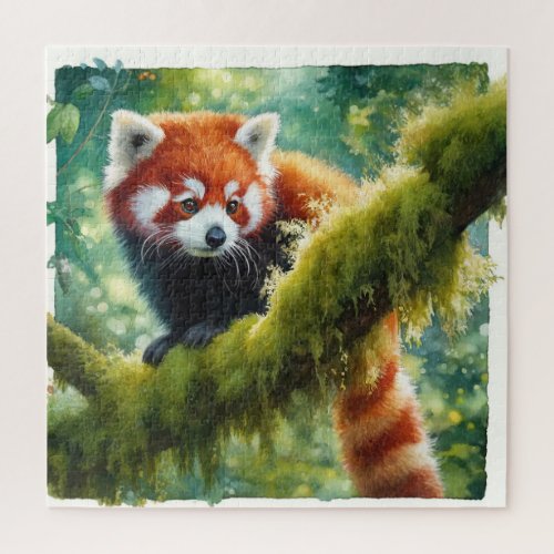 Red Panda in the Forest REF98 _ Watercolor Jigsaw Puzzle