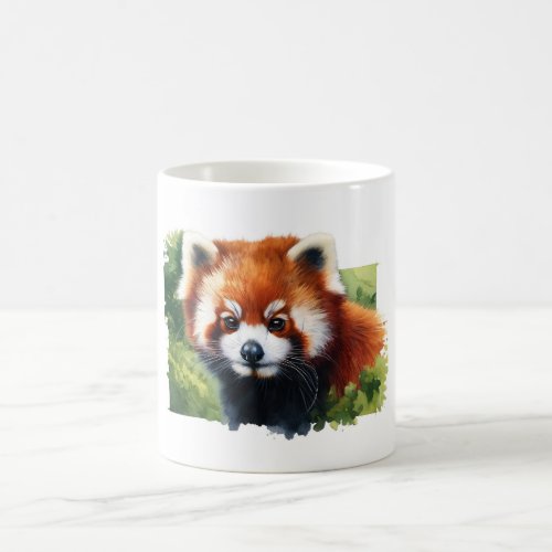 Red Panda in the Wild _ Watercolor Coffee Mug