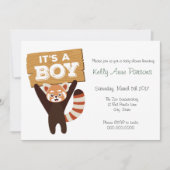 Red Panda Jungle Baby Shower Invitation (Front)