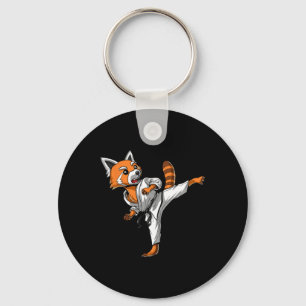 Red Panda Karate Ninja Martial Arts Kickboxing Tae Keychain