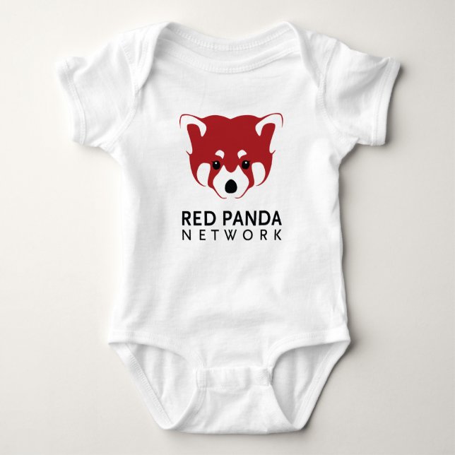 Red Panda Logo Baby Baby Bodysuit (Front)