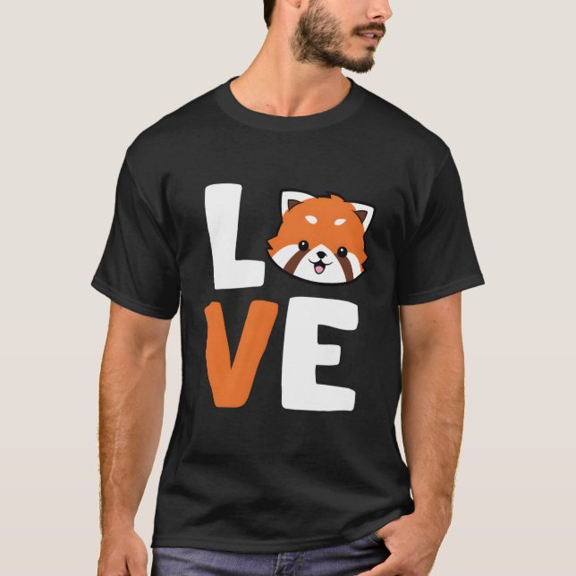 Red Panda Love Animal Red Panda T-Shirt (Front)