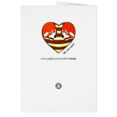 Red Panda Love heart Cards (Back)