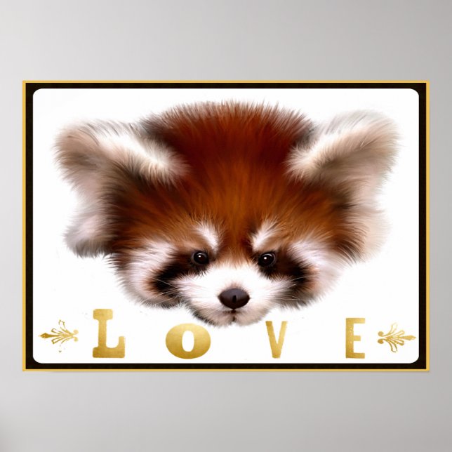 Red Panda Love Poster Art (Front)