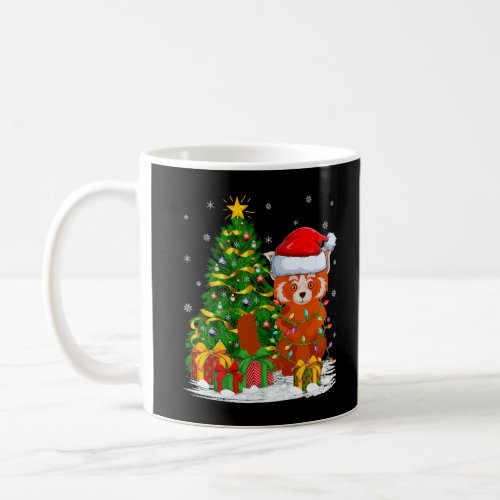 Red Panda Lover Family Matching Santa Red Panda Ch Coffee Mug