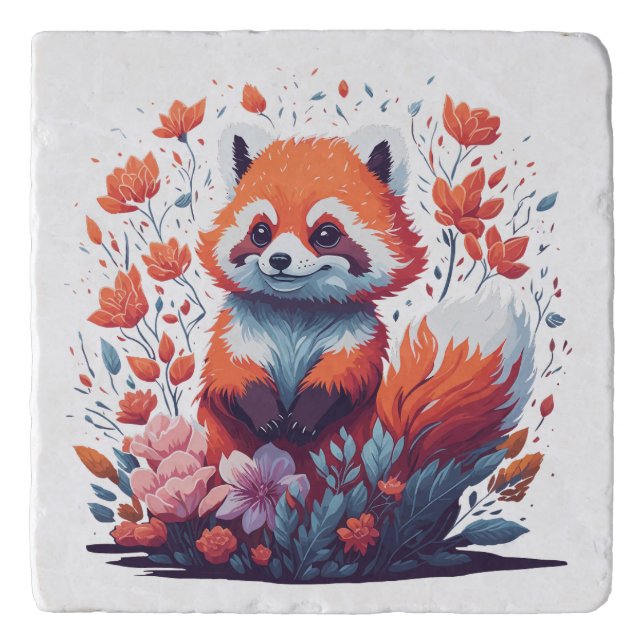 Red Panda Lovers Trivet (Front)