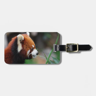 Red panda luggage tag