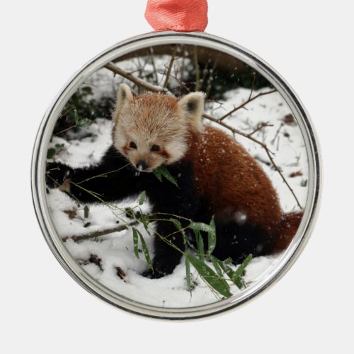 Red Panda Metal Ornament