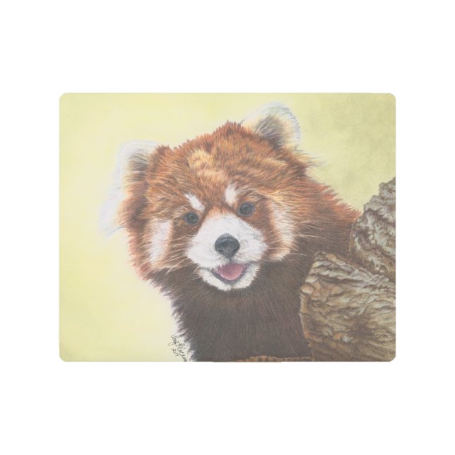 Red panda metal wall art (Front)