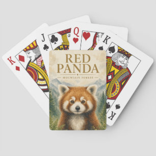 Red Panda Mountain Forest Wildlife Poker Cards