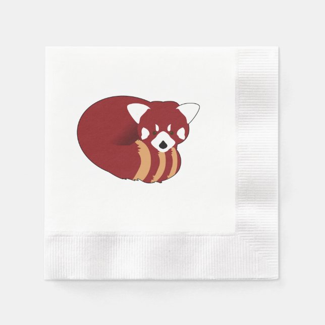 Red Panda Napkins (Front)
