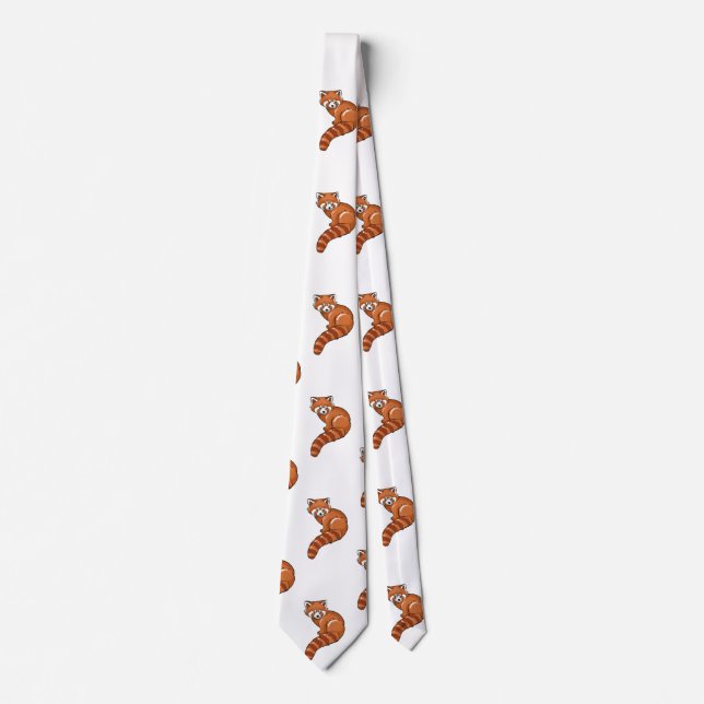 Red Panda Neck Neck Tie (Front)