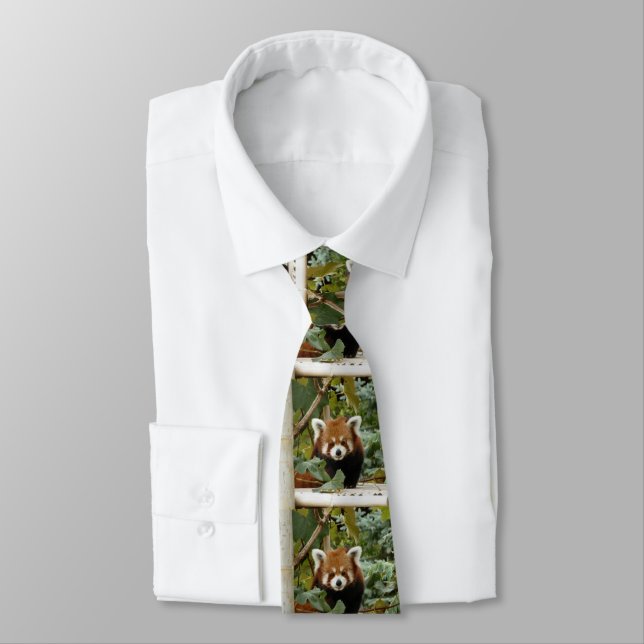 Red Panda Neck Tie (Tied)