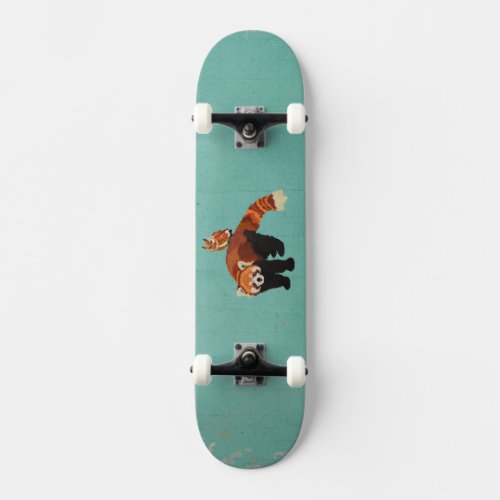 Red Panda  Owl Skateboard